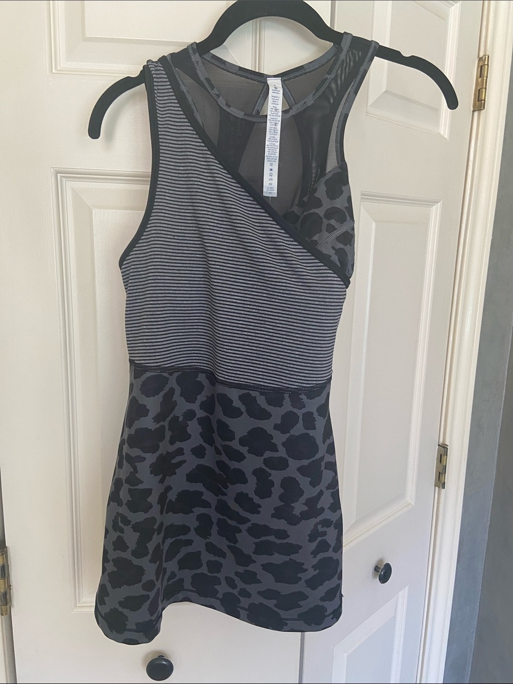 lululemon athletica Black and Gray Mesh Racerback
